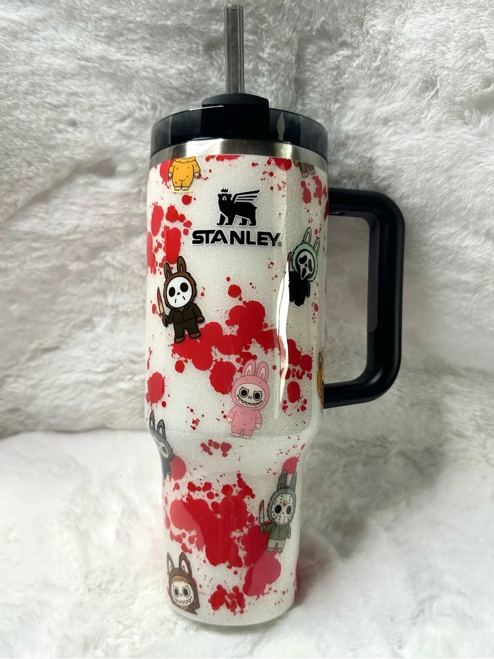 Little Monster Blood Splatter custom 40 ounce Stanley Tumbler